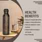Flower engraved Copper Water Bottle Set
