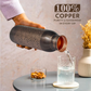 Flower engraved Copper Water Bottle