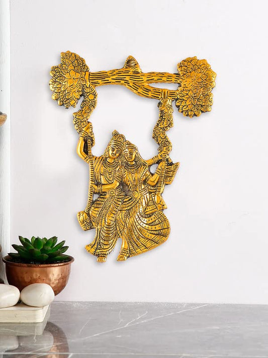 Radha Krishna on swing Wall Decor