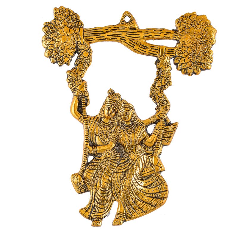 Radha Krishna on swing Wall Decor