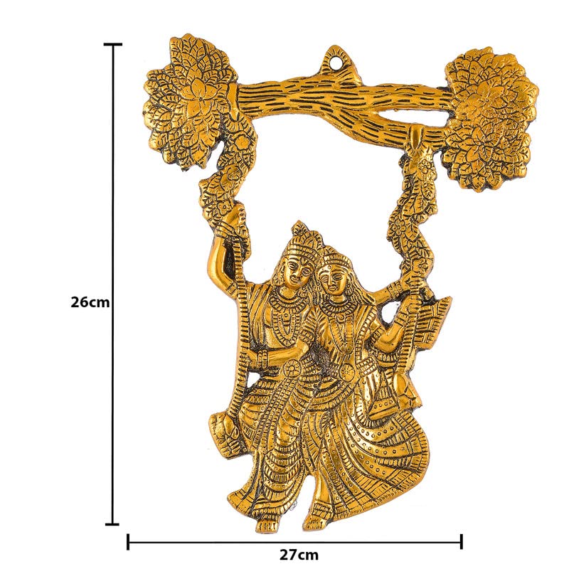 Radha Krishna on swing Wall Decor