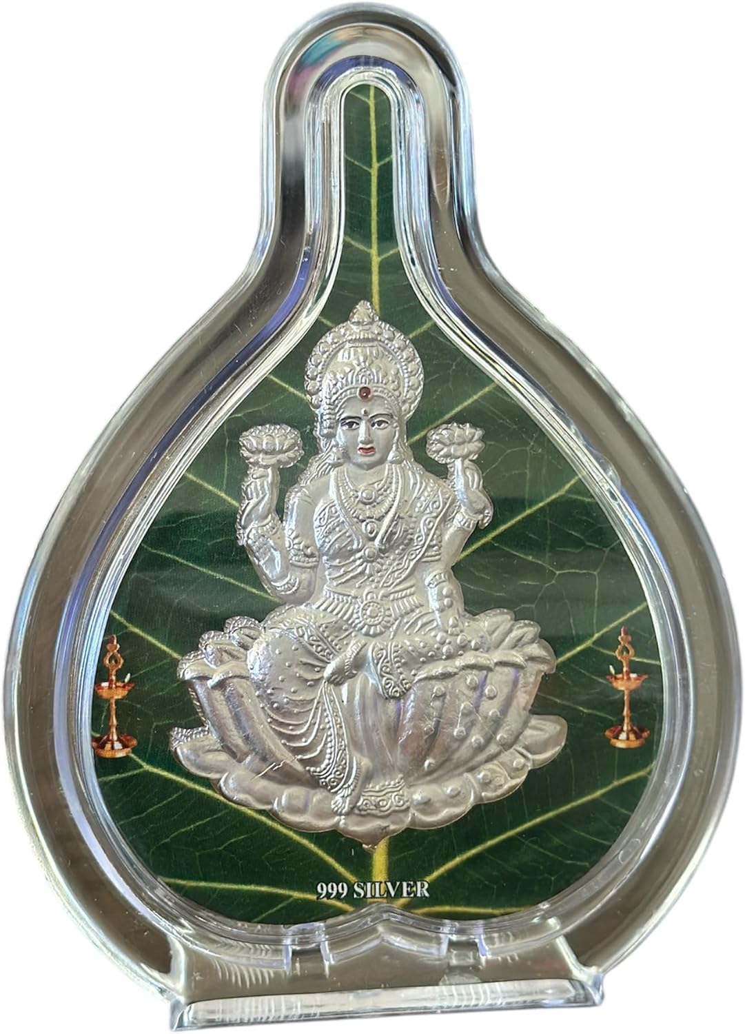 999 Silver Lakshmi Ganesh Religious Decorative Frame set