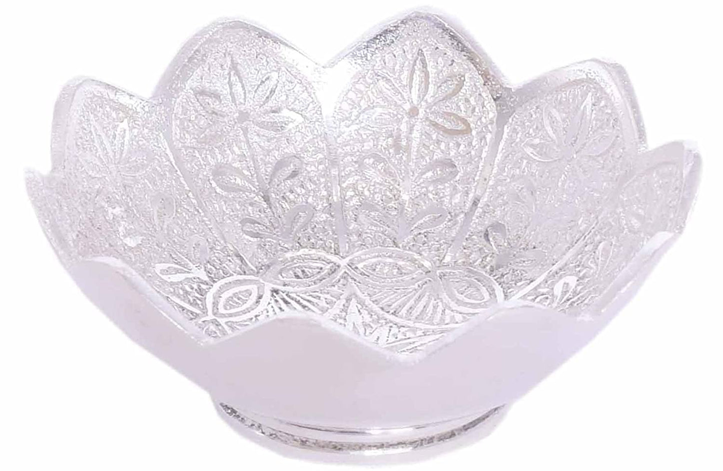 German Silver Plated Lotus Flower Bowl Set of 2