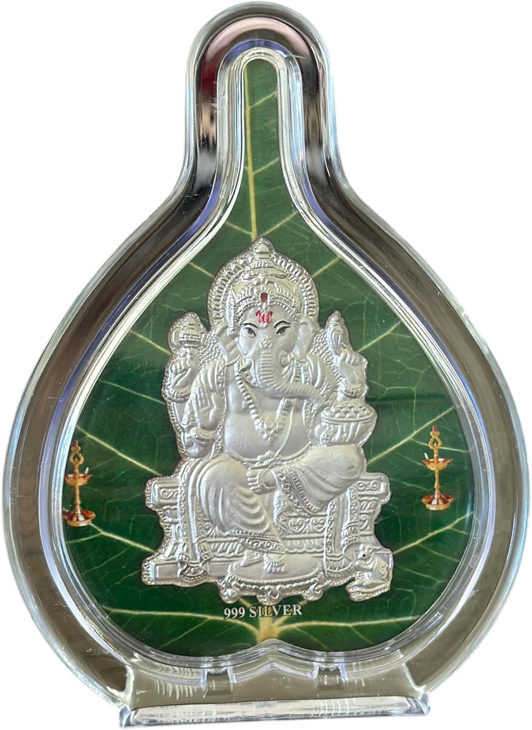 999 Silver Lakshmi Ganesh Religious Decorative Frame set