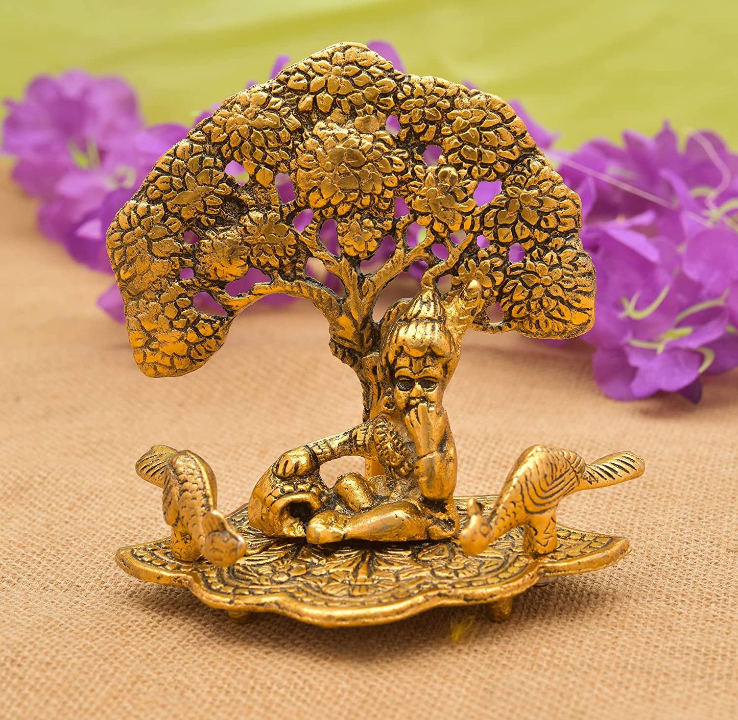 Metal Laddu Gopal Murti Under The Tree