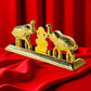 Lakshmi Haldi Kumkum Holder with Elephants – Gold-Plated Decorative Storage Box for Pooja & Gifting - Vanika Store
