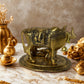 Gold Finish Decorative cow Idol