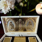 Gold-Plated Sacred Blessings Box | Peace, Love & Faith Keepsake | Religious Home Décor Gift Set