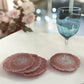 Handmade Floral Resin Coaster Set (4 pcs) – Luxury Agate-Style Drink Coasters | Gift for Her | Home Decor
