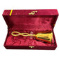 Brass Pooja Bell with Decorative Loop Handle & Crystal Accent – Spiritual Aarti Ghanti for Home Temple - Vanika Store