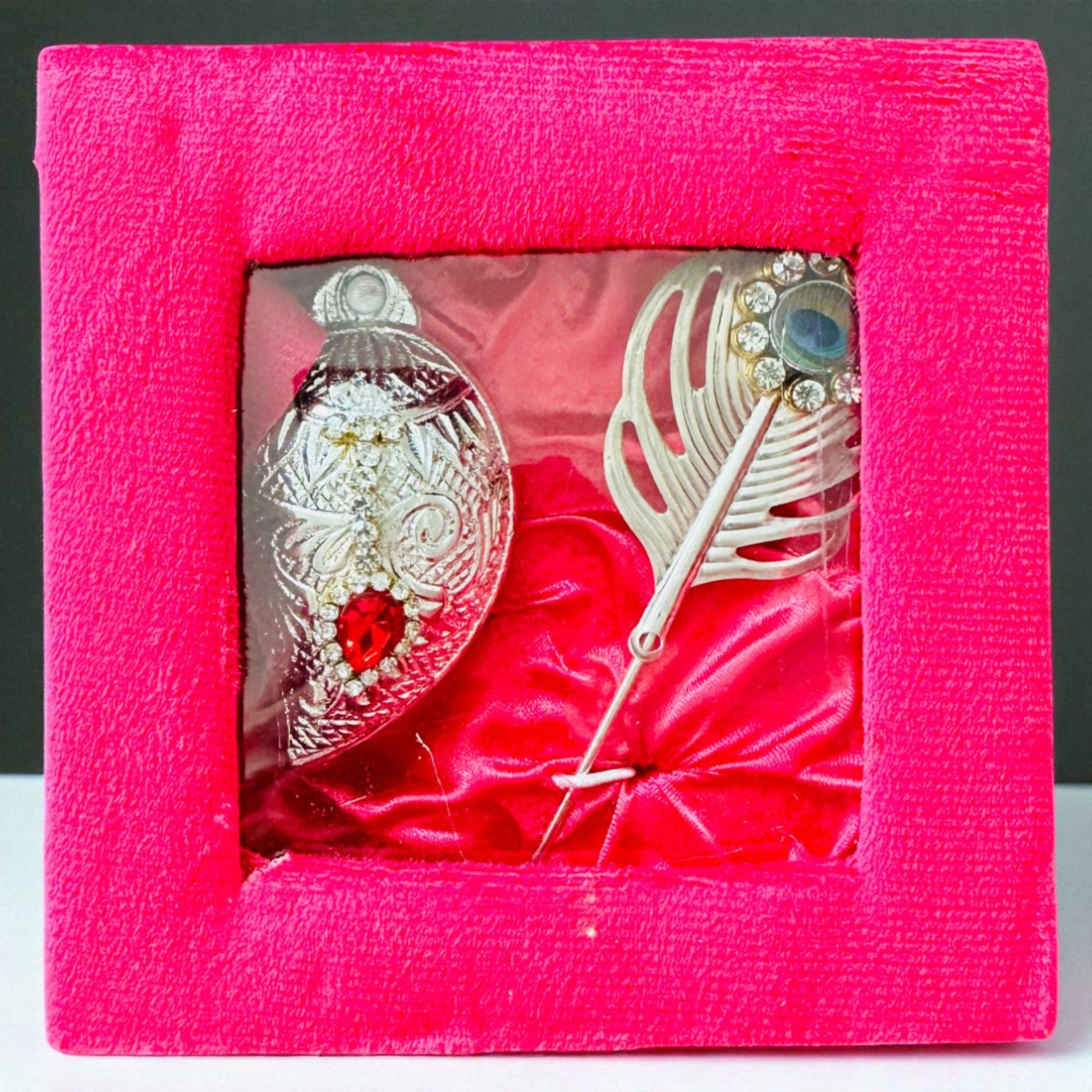 German Silver Shankh-Shaped Paan Box with Tilak Stick | Haldi Kumkum & Pooja Accessory Vanika Creations