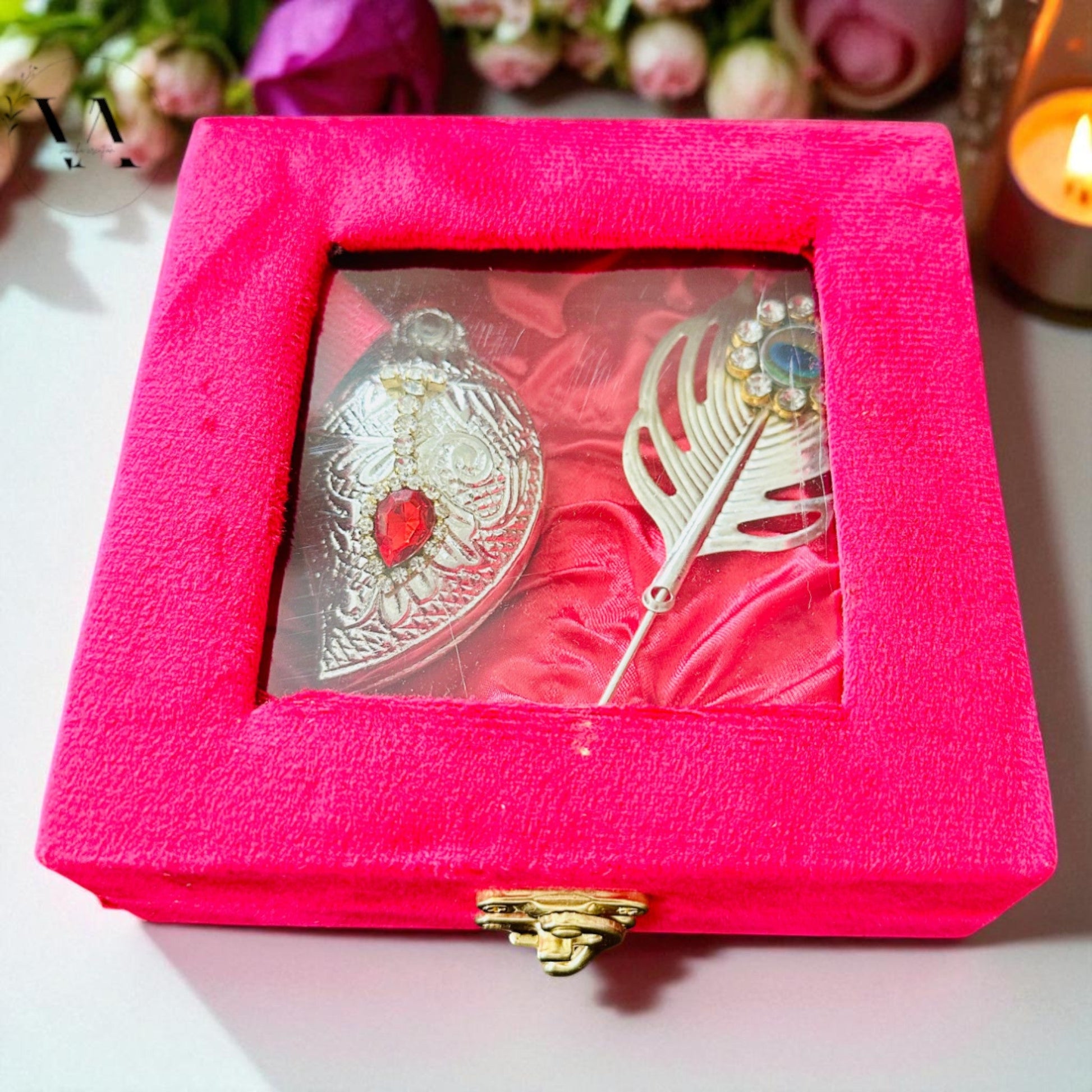 German Silver Shankh-Shaped Paan Box with Tilak Stick | Haldi Kumkum & Pooja Accessory Vanika Creations