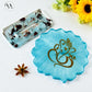 Handmade Ganesha Resin Coaster with Stand & Tealight Holder – Decorative Gift Set for Home & Festive Décor Vanika Creations