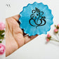 Handmade Ganesha Resin Coaster with Stand & Tealight Holder – Decorative Gift Set for Home & Festive Décor Vanika Creations