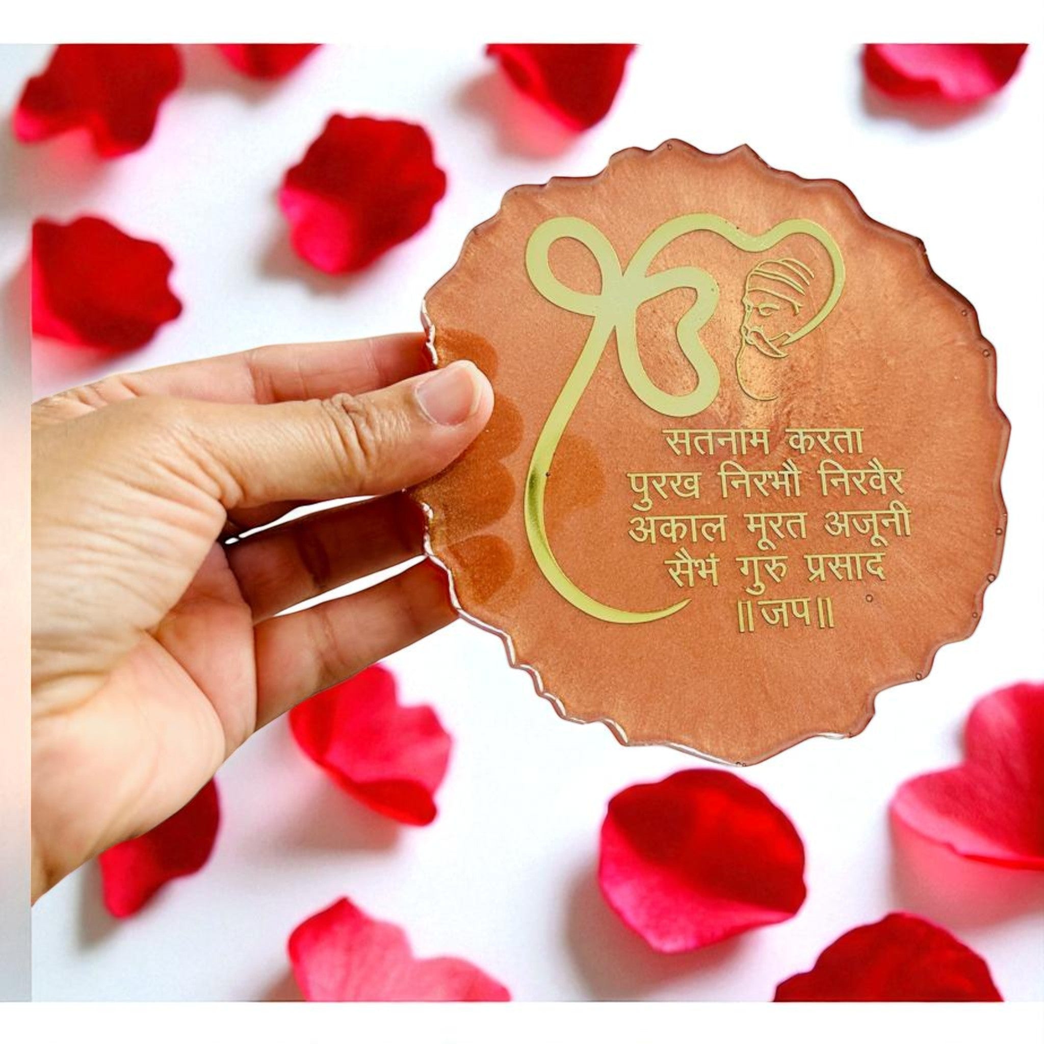 Handmade Resin Coasters – Guru Nanak Dev Ji & Shukrana Guru Ji Design Vanika Creations