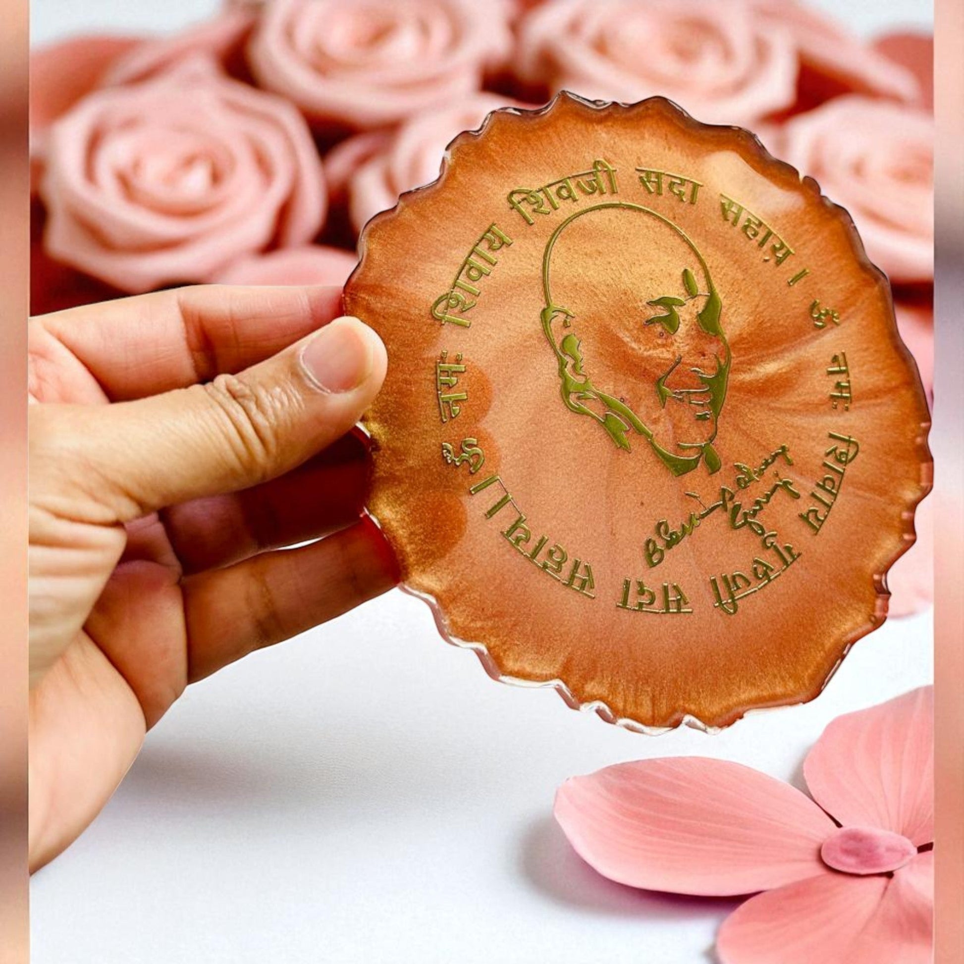 Handmade Resin Coasters – Guru Nanak Dev Ji & Shukrana Guru Ji Design Vanika Creations