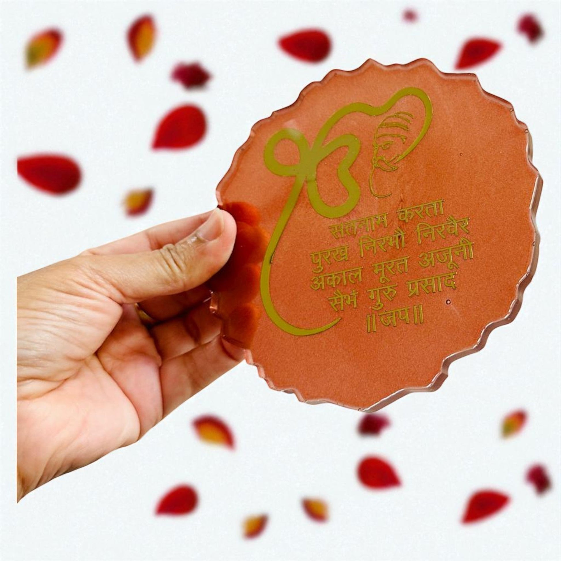 Handmade Resin Coasters – Guru Nanak Dev Ji & Shukrana Guru Ji Design Vanika Creations