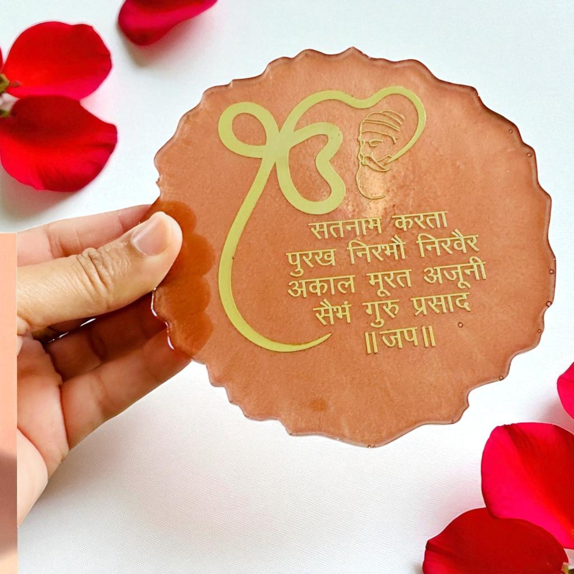 Handmade Resin Coasters – Guru Nanak Dev Ji & Shukrana Guru Ji Design Vanika Creations