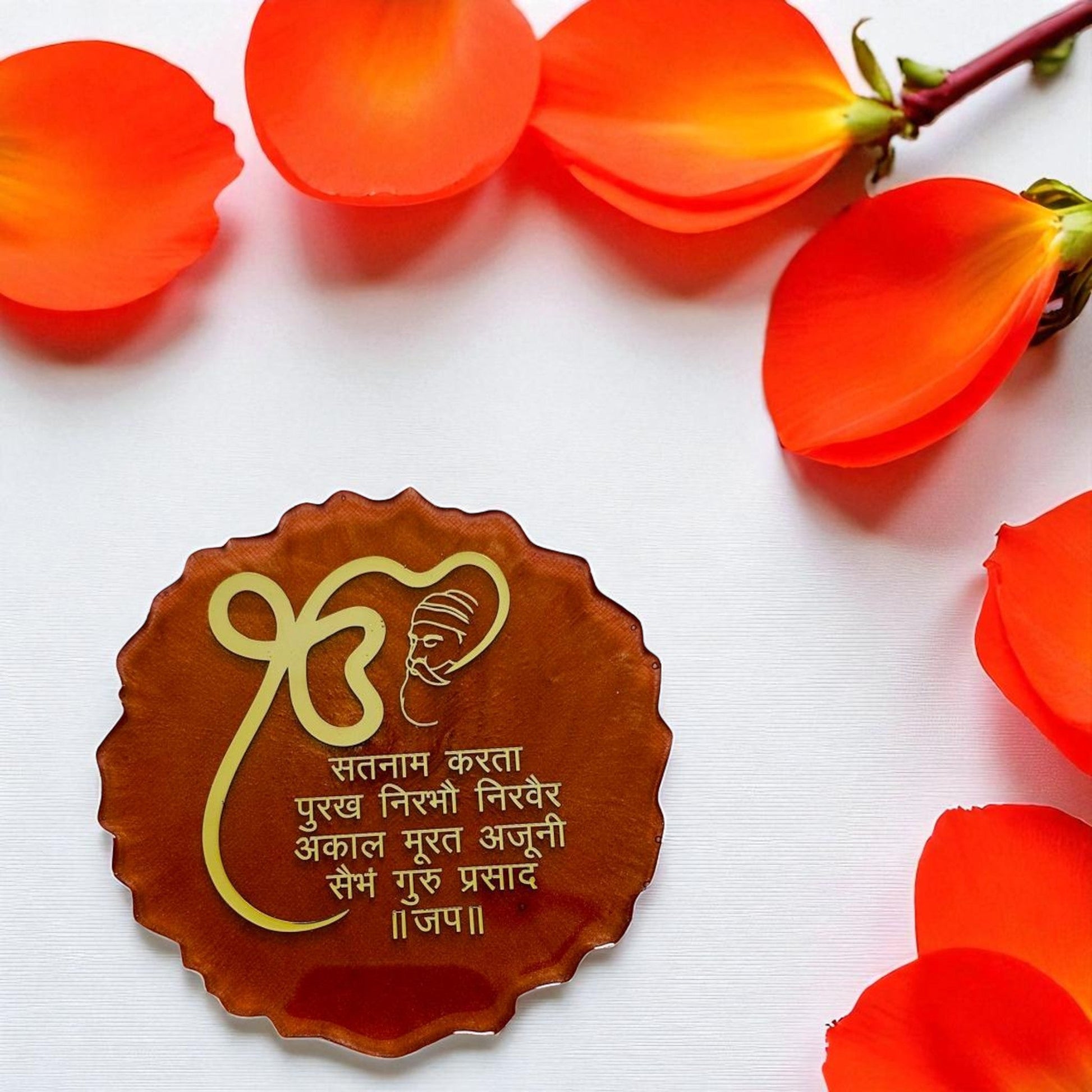 Handmade Resin Coasters – Guru Nanak Dev Ji & Shukrana Guru Ji Design Vanika Creations