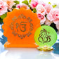 Handmade Resin Table Top Home Decor with Car Dashboard Charm – Spiritual Gift Set (Ganesh, Lakshmi, Om, Shubh Labh, Sikh Ik Onkar, Krishna)