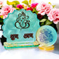 Handmade Resin Table Top Home Decor with Car Dashboard Charm – Spiritual Gift Set (Ganesh, Lakshmi, Om, Shubh Labh, Sikh Ik Onkar, Krishna)