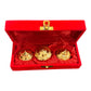 Pure Brass Haldi Kumkum Holder Set with Red Velvet Box – Traditional Pooja Accessory for Festive & Wedding Gifting - Vanika Store