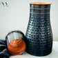 Hammered Pure Copper Water Pot with Lid – Ayurvedic Storage Vessel for Drinking Water, Handmade Copper Jug for Health & Home Vanika Creations