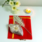 Shankh-Shaped paan box - German Silver Haldi Kumkum Box with stick(3 options) Vanika Creations