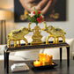 Lakshmi Haldi Kumkum Holder with Elephants – Gold-Plated Decorative Storage Box for Pooja & Gifting - Vanika Store