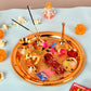 Pure Brass Pooja Thali Set with Accessories & Velvet Storage Box – 10" Diameter, 1.5 Kg Traditional Hindu Puja Plate - Vanika Store
