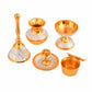 Pure Brass Pooja Thali Set with Accessories & Velvet Storage Box – 10" Diameter, 1.5 Kg Traditional Hindu Puja Plate - Vanika Store