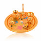 Pure Brass Pooja Thali Set with Accessories & Velvet Storage Box – 10" Diameter, 1.5 Kg Traditional Hindu Puja Plate - Vanika Store