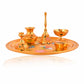 Pure Brass Pooja Thali Set with Accessories & Velvet Storage Box – 10" Diameter, 1.5 Kg Traditional Hindu Puja Plate - Vanika Store
