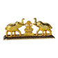 Lakshmi Haldi Kumkum Holder with Elephants – Gold-Plated Decorative Storage Box for Pooja & Gifting - Vanika Store